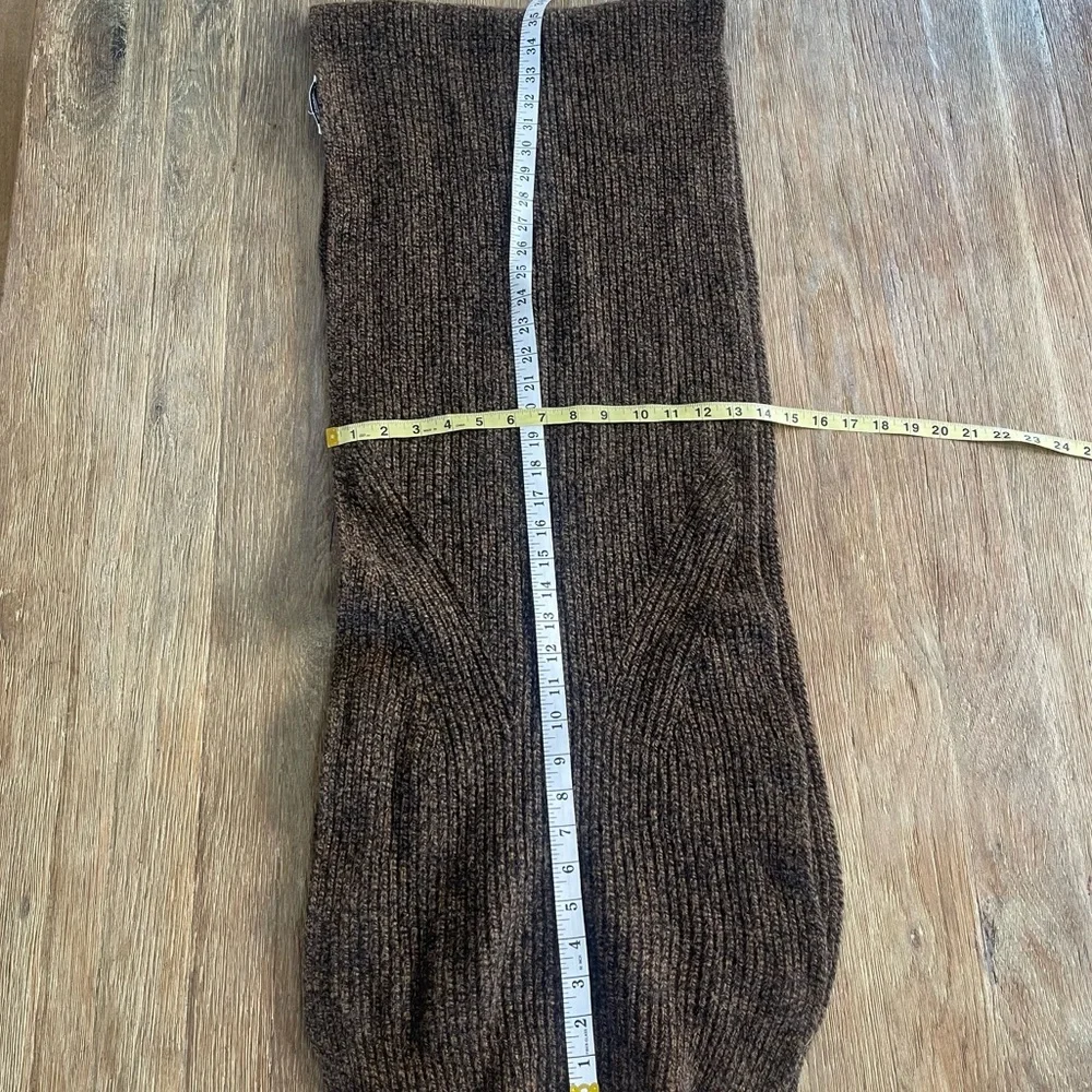 Lacoste Knit Brown Extra Fine Merino wool Scarf France